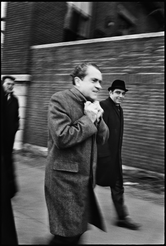 RIchard Nixon braves the cold of NYC, after his 1968 victory
 : The Presidents  : David Burnett | Photographer