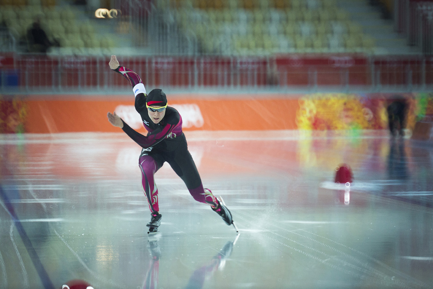Long track speed skating.  ©2014 David Burnett/IOC : Sochi 2014 - the Winter Games : David Burnett | Photographer