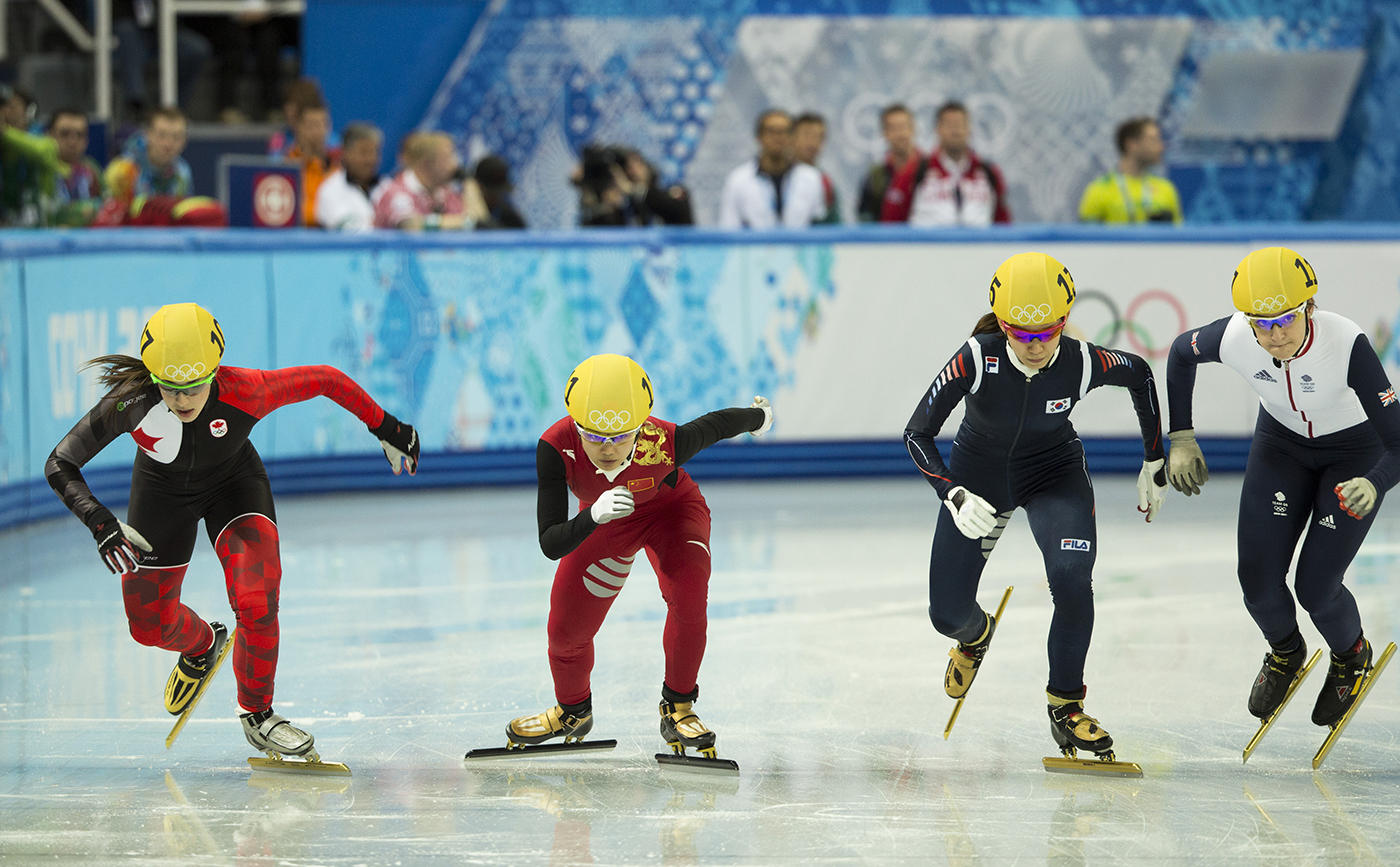 Short track start. ©2014 David Burnett/IOC : Sochi 2014 - the Winter Games : David Burnett | Photographer
