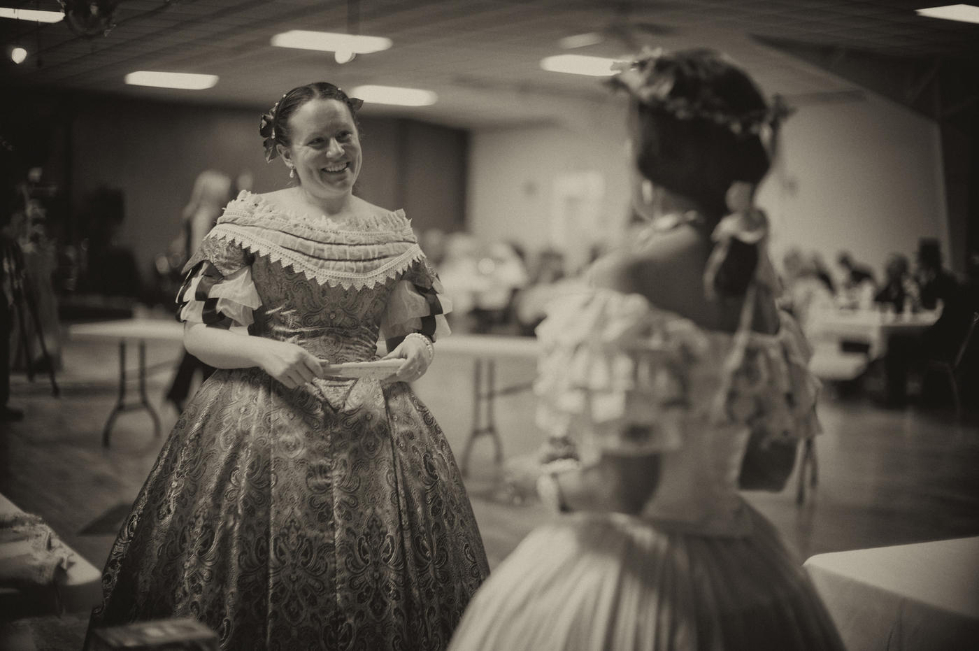 A pair of Mary Todd Lincolns at the dance. : The  Lincolns - a Convention : David Burnett | Photographer