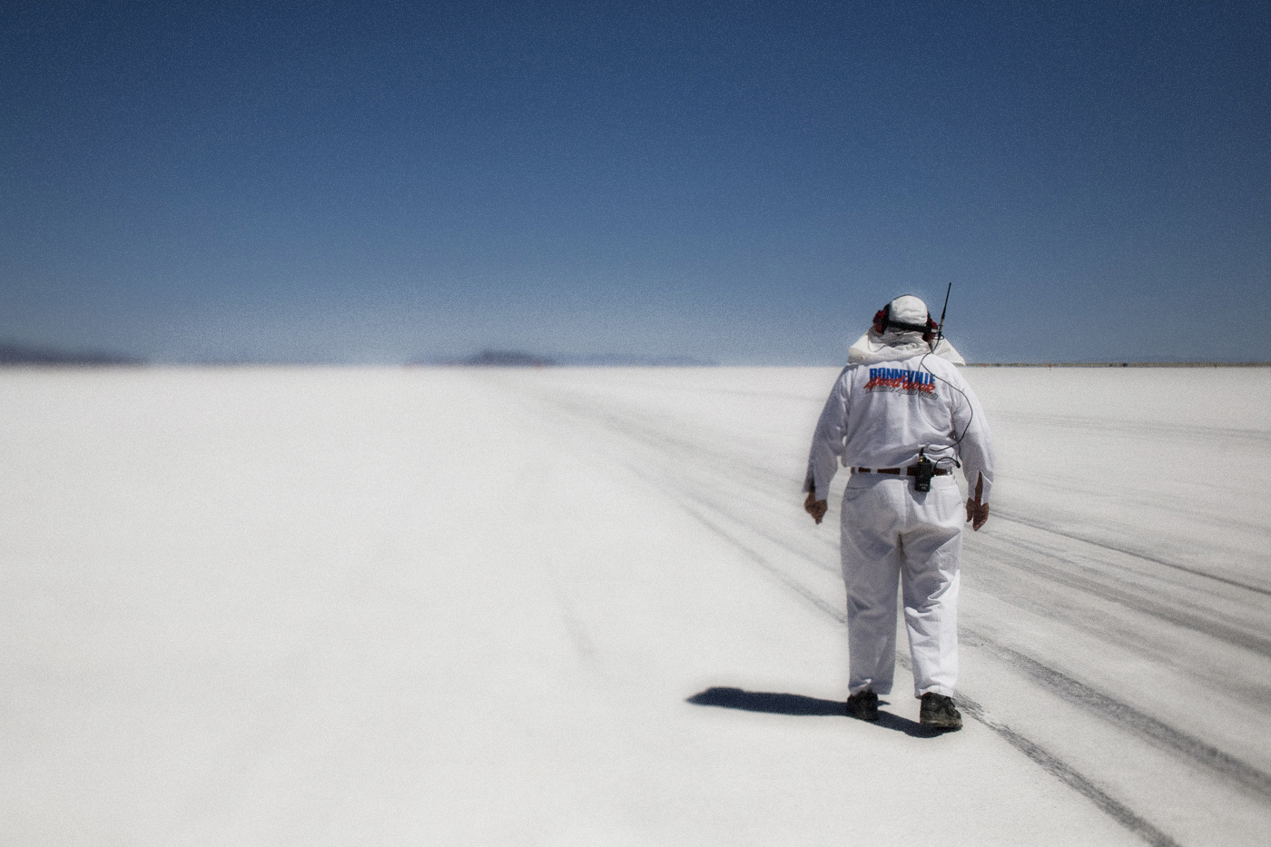 For the first time in 20 years I returned to the Bonneville Salt Flats, where in my teen years I hung around with a Yashica Mat and watched the cars go 300+ mph. It's a place unto itself, even today