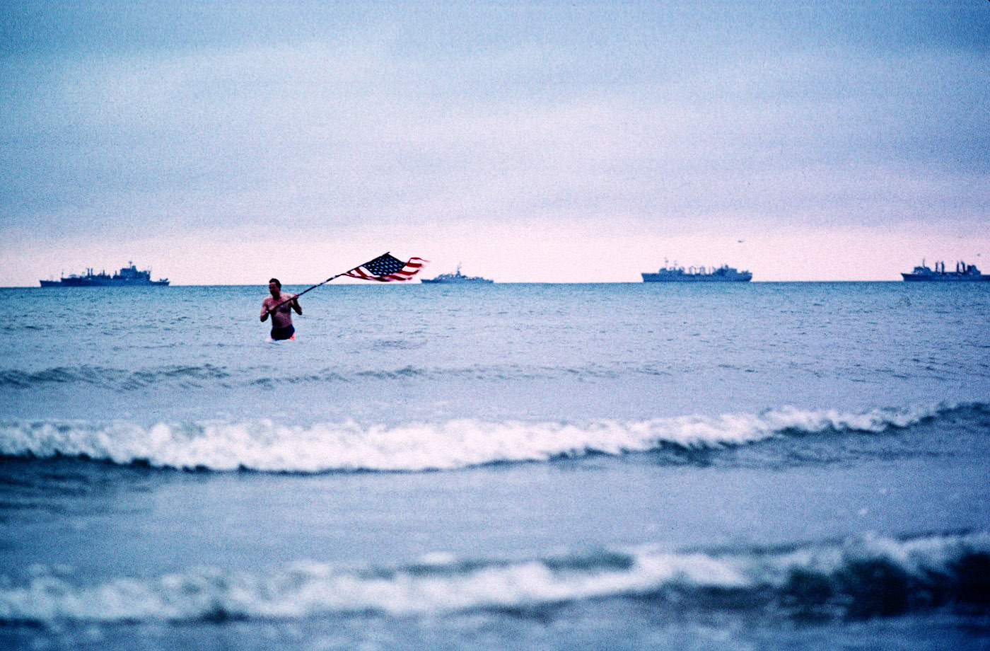 Dawn, along Omaha Beach, June 6, 1994 : D-Day: the Men, the Beaches : David Burnett | Photographer