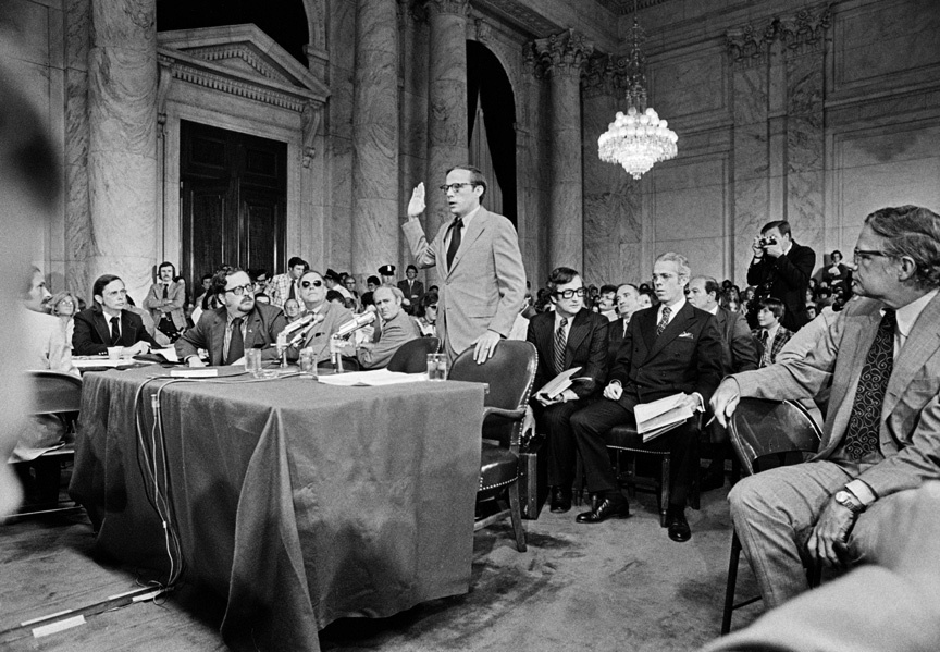 Former WH Lawyer John Dean is sworn in at the Watergate Hearings 1973 : Too Close UMFA : David Burnett | Photographer