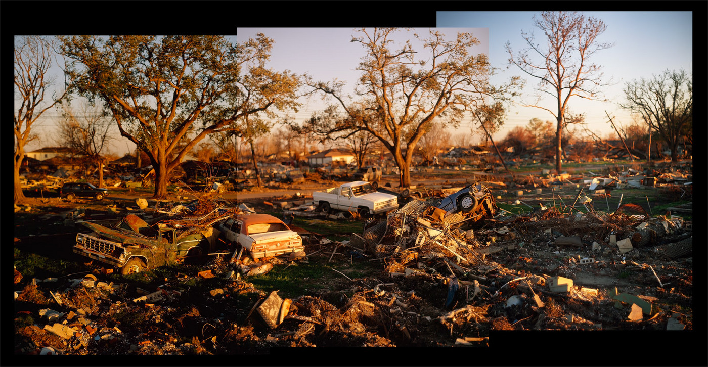 A panorama view of the Lower 9th Ward, New Orleans after Katrina : Too Close UMFA : David Burnett | Photographer