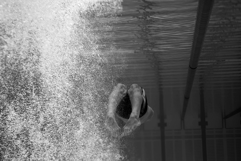 A swimmer in his lane. : London 2012 / Olympics : David Burnett | Photographer