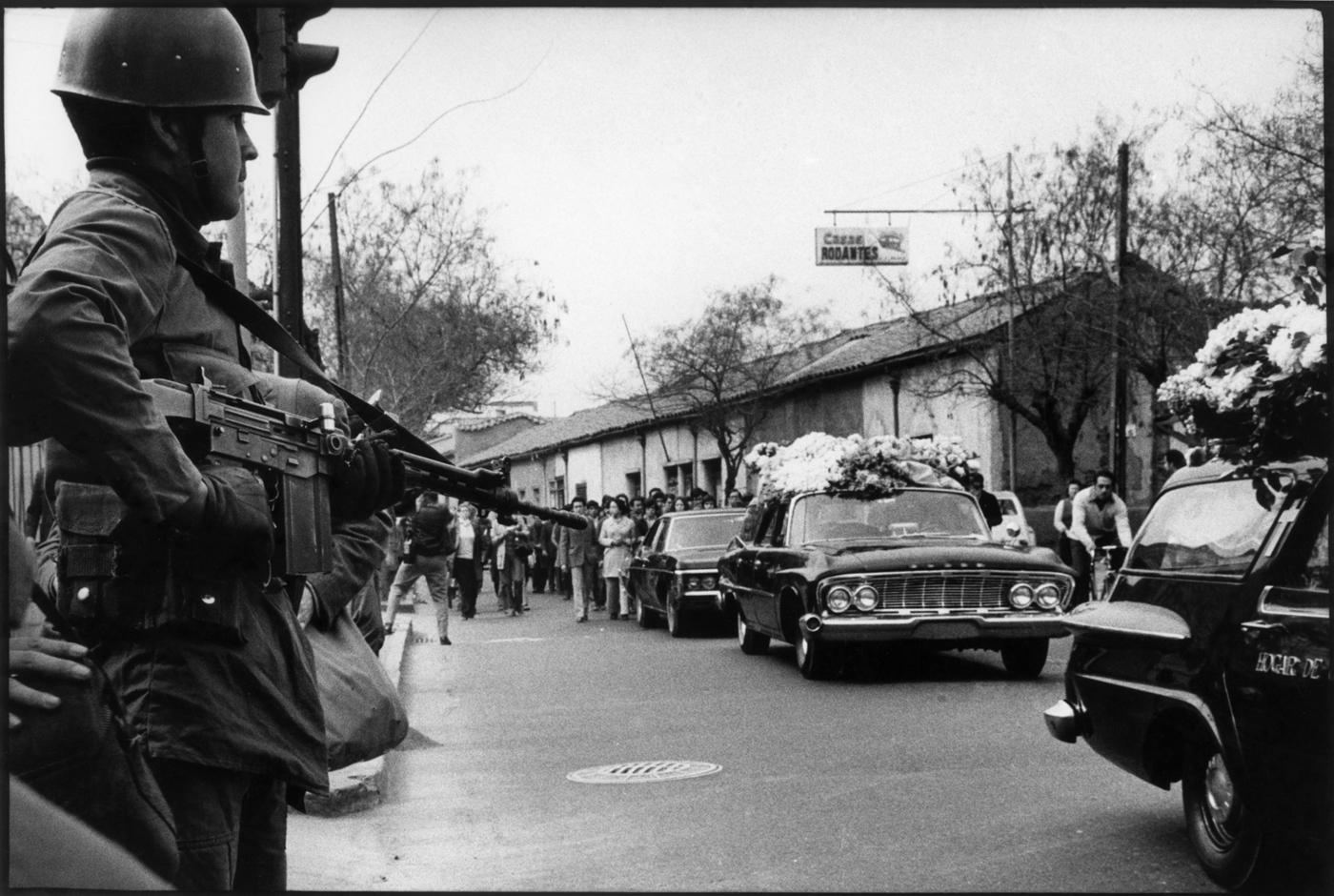 Nobel Prize winning poet Pablo Neruda died just days after the coup, and his funeral was a last call for the Chilean Left