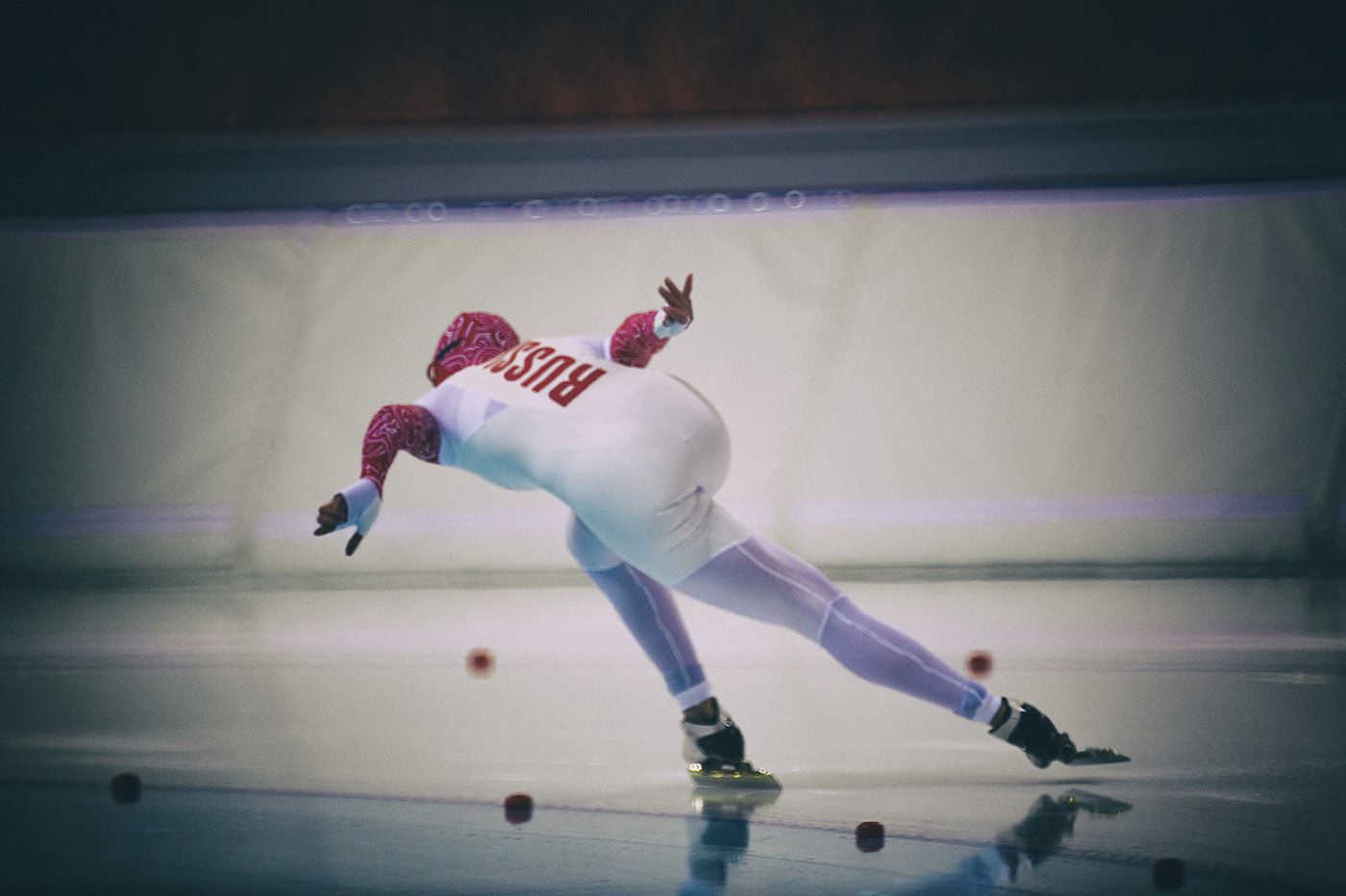 Speed on the long track.  ©2014 David Burnett/IOC : Sochi 2014 - the Winter Games : David Burnett | Photographer