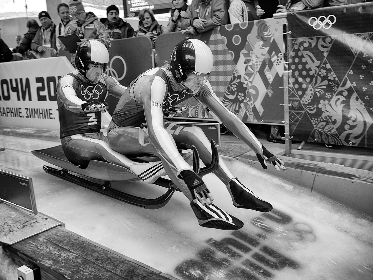 The Luge start: ©2014 David Burnett/IOC : Sochi 2014 - the Winter Games : David Burnett | Photographer