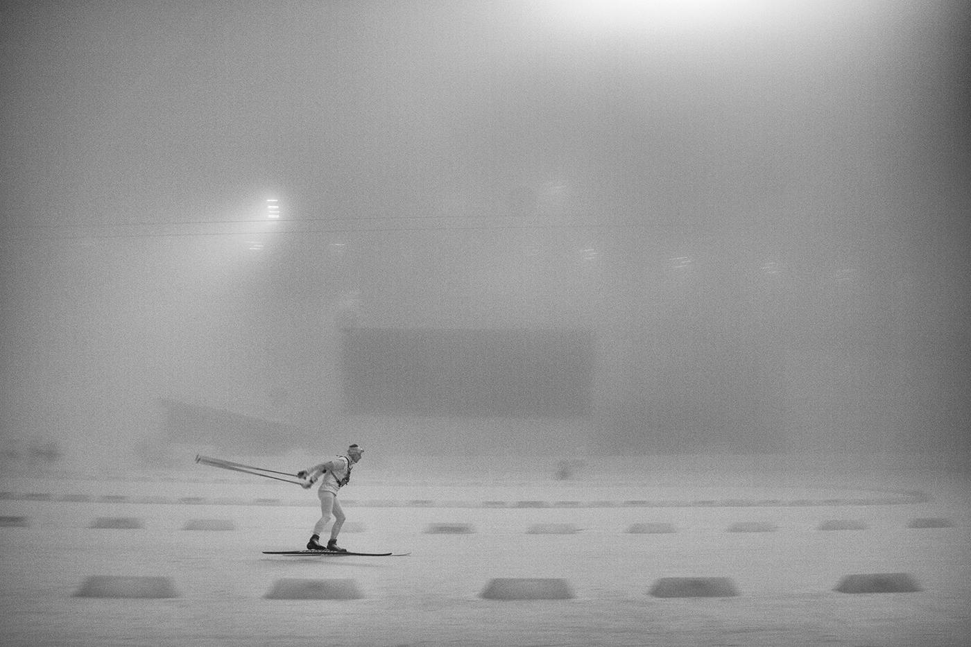 Fog rolls into the Biathlon track  ©2014 David Burnett/IOC : Sochi 2014 - the Winter Games : David Burnett | Photographer