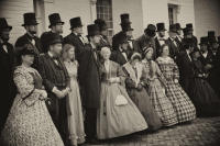 Mary Todd Lincolns, a handful, join the Abes on the Capital steps - ©2024 David Burnett.<br/>All rights reserved.