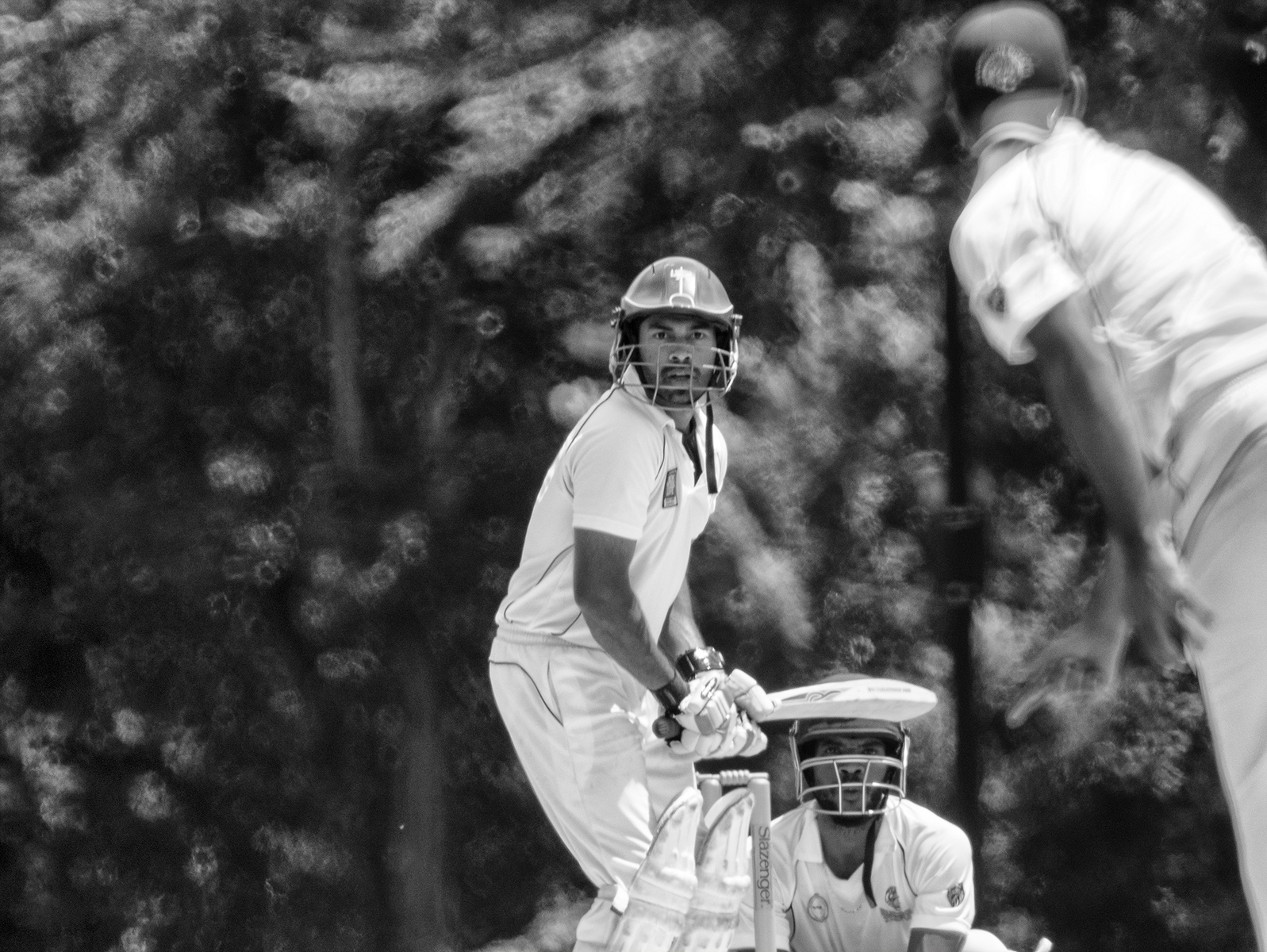 A several day Cricket match on the Mall near the Potomac