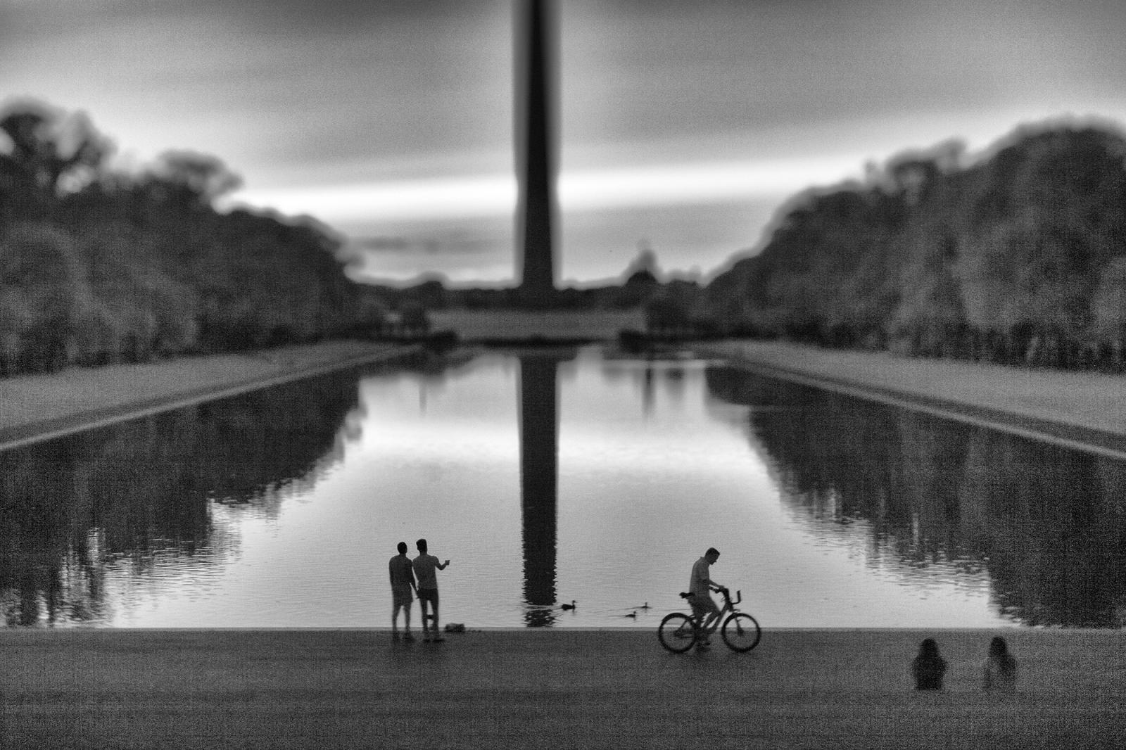 The reflecting pool, looking towards the Washington Monument