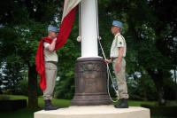 St Mihiel French soldiers await unfurling the tricolor - ©2025 David Burnett.<br/>All rights reserved.