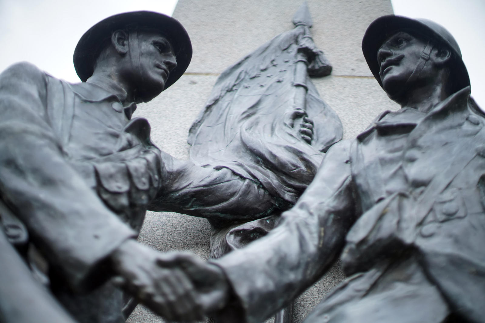 A US-French friendship statue near St Mihiel
