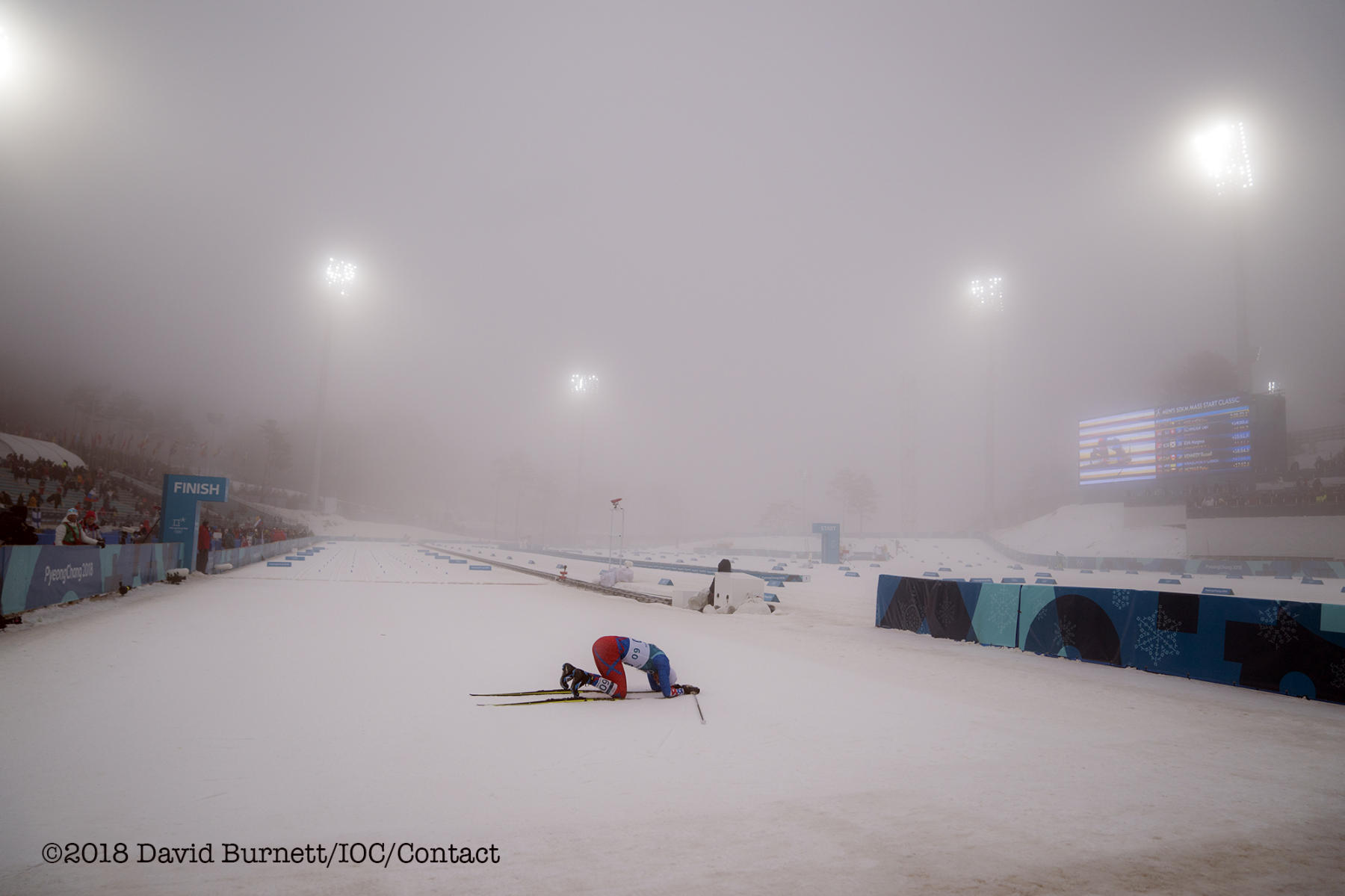 He left it all out on the course.  Spent, at the end of the 50km race : Pyeongchang 2018 Winter Games : David Burnett | Photographer