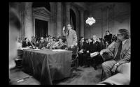 Former Presidential counsel John Dean being sworn in at the Watergate Hearings 1973 - ©2024 David Burnett.<br/>All rights reserved.