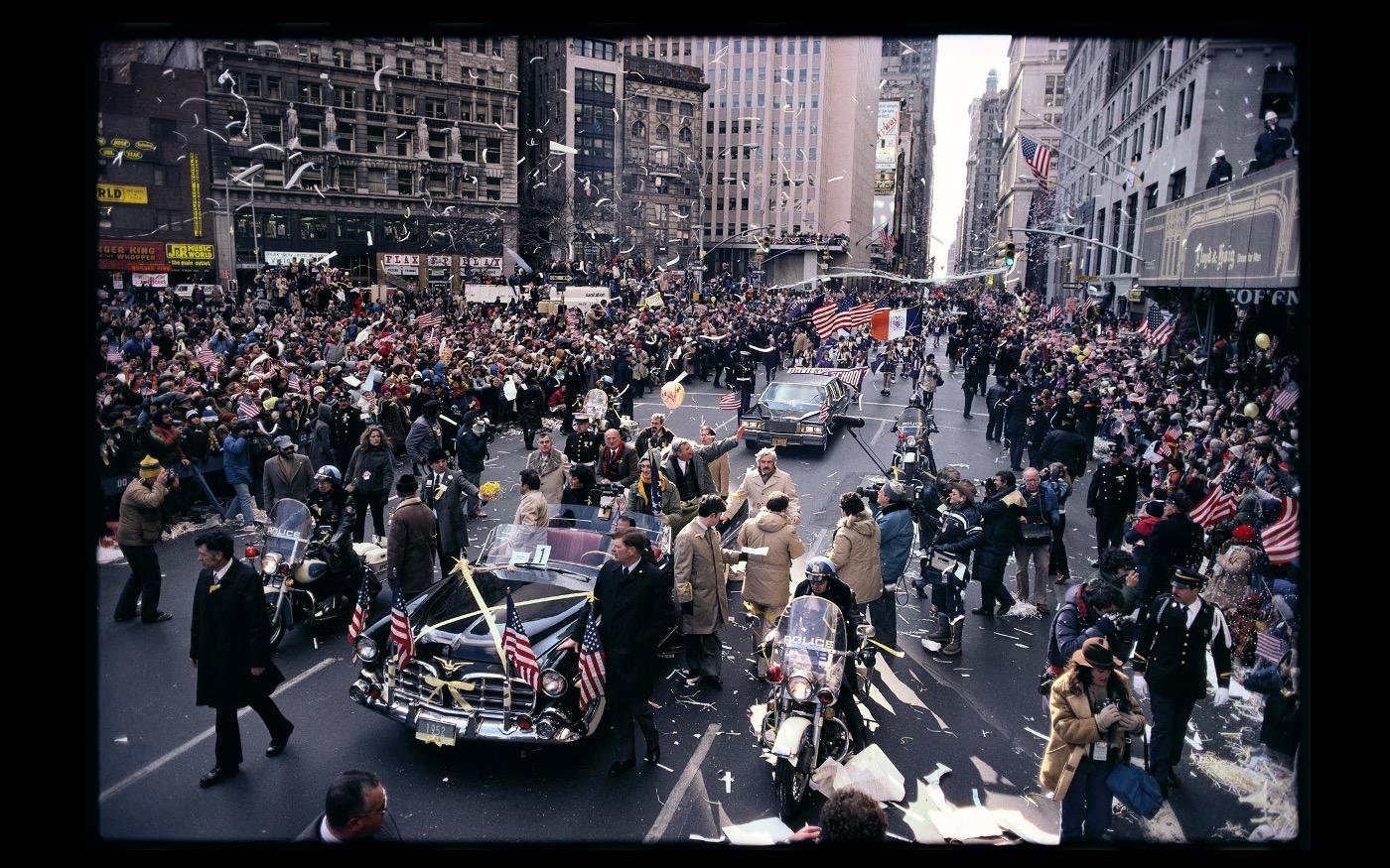 Following 444 days of captivity, the returned American Hostages have a ticker tape parade in New York  1981 : Looking Back: 60 Years of Photographs : David Burnett | Photographer