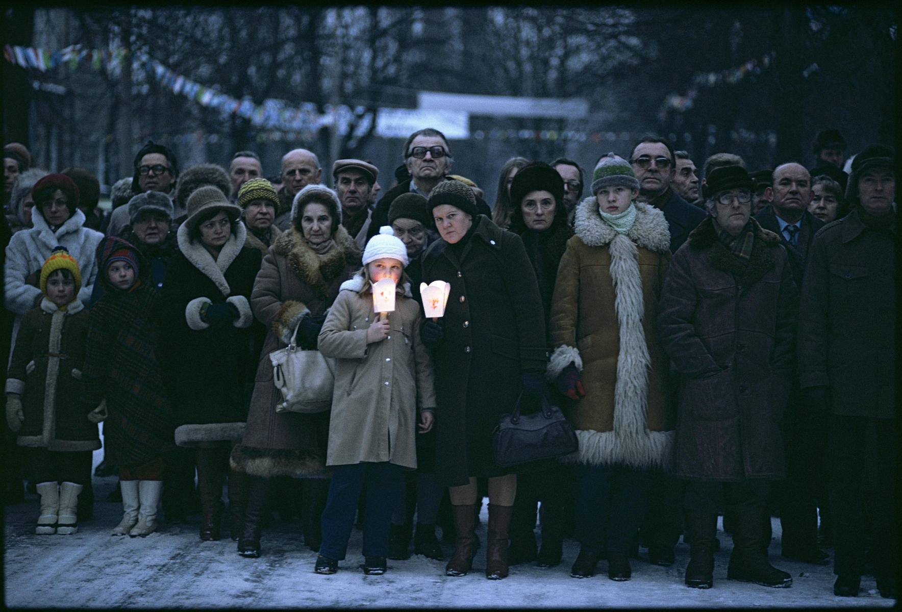 In the days before Christmas 1981, Polish citizens gather to silently protest the arrival of Martial Law, and quashing of Solidarity   : Looking Back: 60 Years of Photographs : David Burnett | Photographer