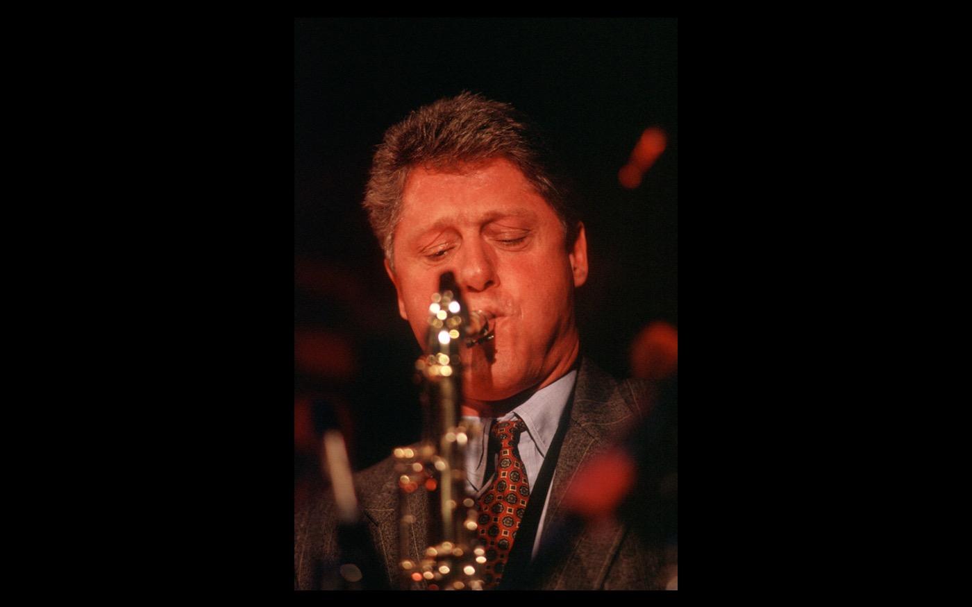 Playing the sax at one of his Inaugural Balls   Bill Clinton 1993 : Looking Back: 60 Years of Photographs : David Burnett | Photographer
