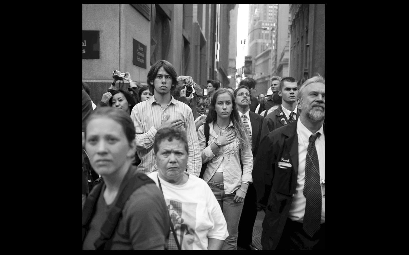 The first anniversary of the 9/11 attacks: Wall Street - New York  2002 : Looking Back: 60 Years of Photographs : David Burnett | Photographer