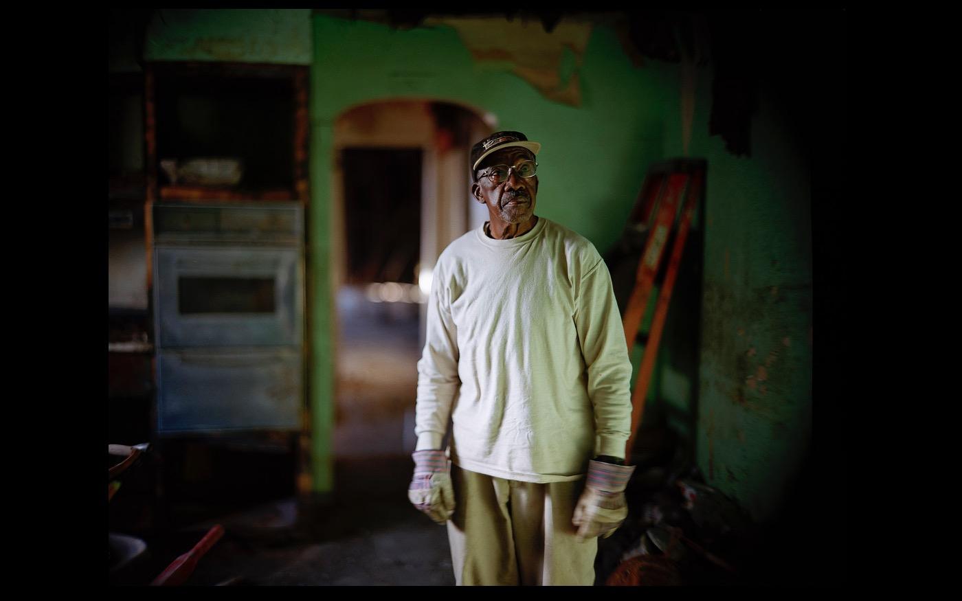 The first resident to return to New Orleans' Lower 9th Ward:  Herb Gettridge at home  2006 : Looking Back: 60 Years of Photographs : David Burnett | Photographer