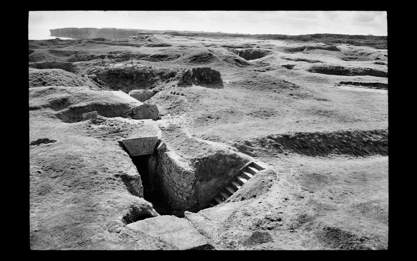 A gun emplacement at Pointe du Hoc, where US Rangers scaled the cliffs  1994 : Looking Back: 60 Years of Photographs : David Burnett | Photographer