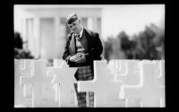 A US veteran at the American Cemetary near Omaha Beach 1989 - ©2024 David Burnett.<br/>All rights reserved.