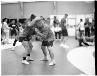 the Warm Up room for Wrestlers - ©2024 David Burnett.<br/>All rights reserved.