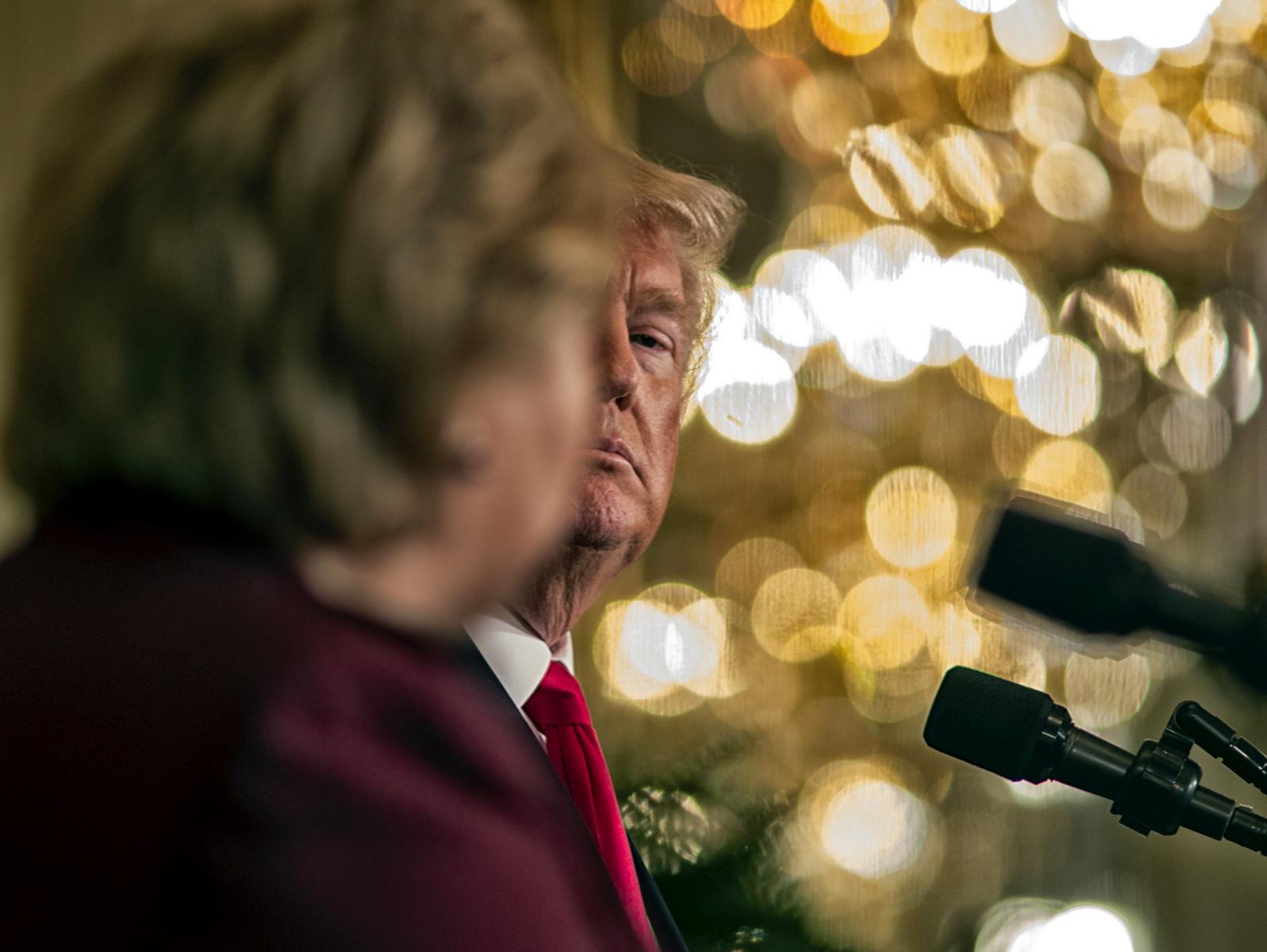 Trump greets the Norwegian PM : The Presidents  : David Burnett | Photographer