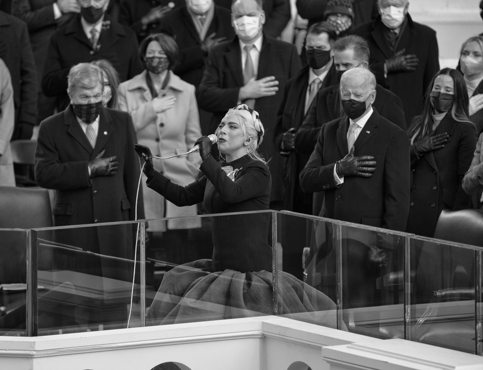 Lady Gaga sings at Biden Inaugural : The Presidents  : David Burnett | Photographer