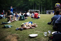 Young camper catching a nap - ©2024 David Burnett.<br/>All rights reserved.