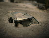 Sand covers the neighborhood. - ©2024 David Burnett.<br/>All rights reserved.