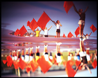 The Virginia Tech cheer leading squad - ©2024 David Burnett.<br/>All rights reserved.