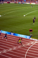 Usain Bolt, wins the 200m