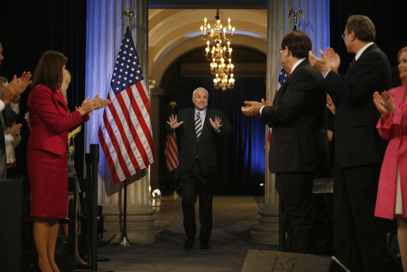 John McCain greets NY voters
