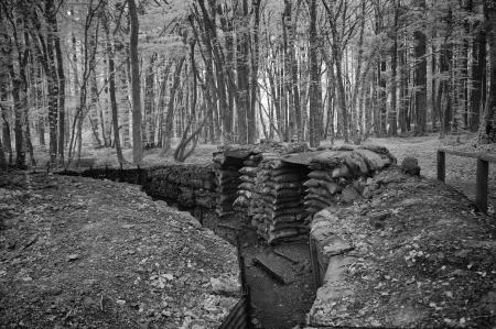 A French Army trench, near the Bois Brulee